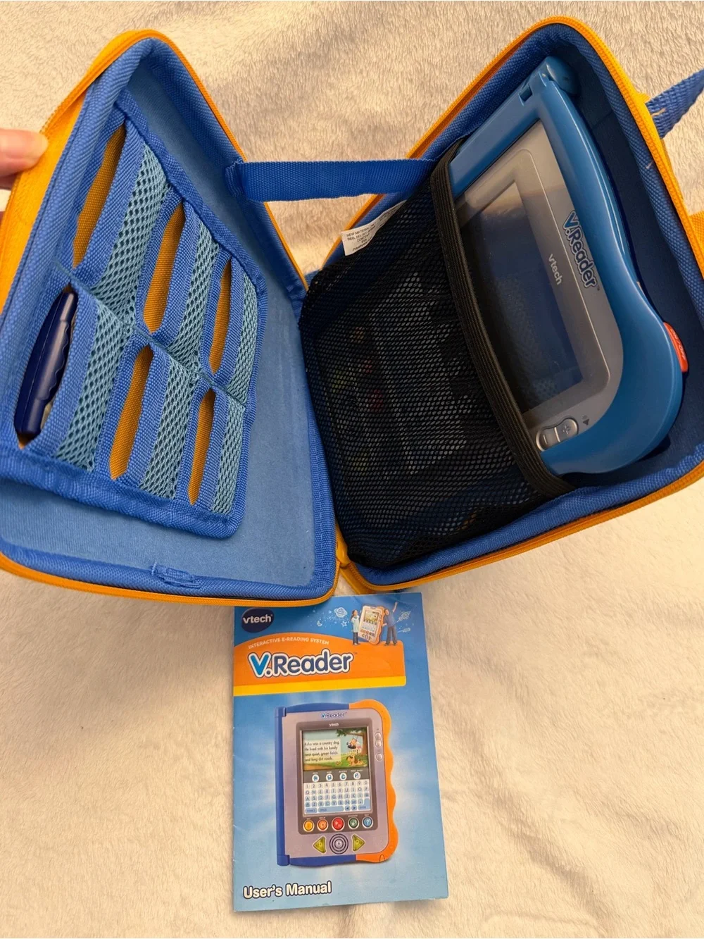 Vtech V Reader bundle- 12 reading games, backpack case, manual